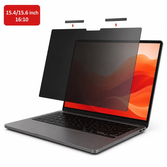 Brosendaal privacy filter op een 15.4/15.6 inch laptop 16:10