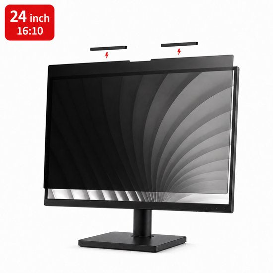 Brosendaal privacy filter op een 24 inch monitor 16:10