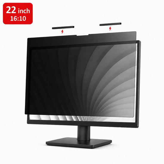 Brosendaal privacy filter op een 22 inch monitor 16:10